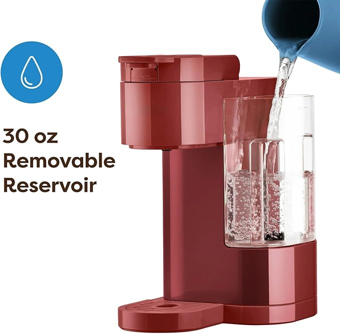 K-Express Essentials Single-Serve KCup Pod Coffee Maker 3 Cup Sizes Fast Fresh Brew 30oz Removable Water Reservoir Travel Mug Friendly Maintenance Alert Space-Saving (Red)
