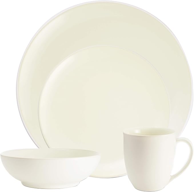 Noritake Colorwave White 4-Piece Coupe Place Setting, Service for 1