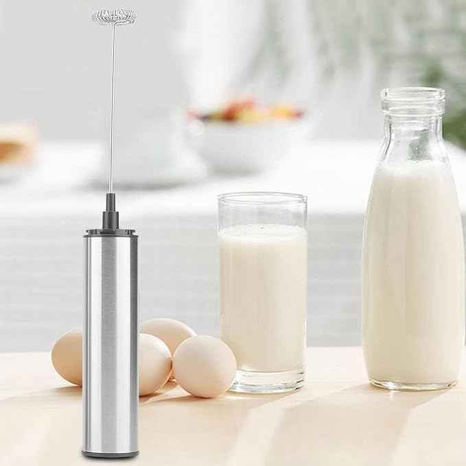 Rechargeable Milk Frother Handheld Electric Foam Maker Whisk Drink Mixer Foamer for Latte Cappuccino Ergonomic Design Hand Mixer