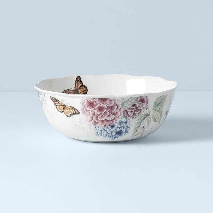 Lenox Butterfly Meadow Hydrangea Large Serve Bowl, 2.70 LB, Multi