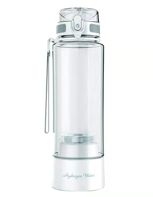 Hydrogen Water Bottle, Portable Hydrogen Water Ionizer Machine, Rechargeable Hydrogen Rich Water Glass Health Cup with 3Min Quick Electrolysis