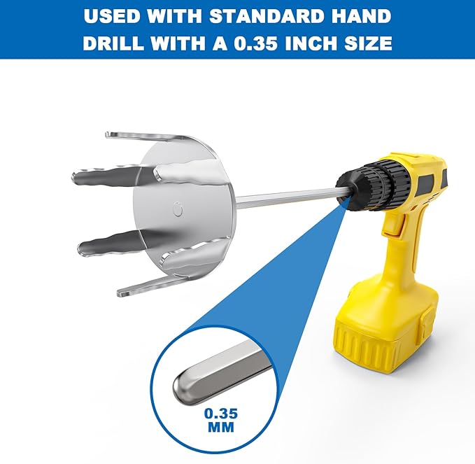 Outspark 3 Inch Stainless Steel Pork Puller Used with Standard Hand Drill,Pork Shredder Drill Attachment