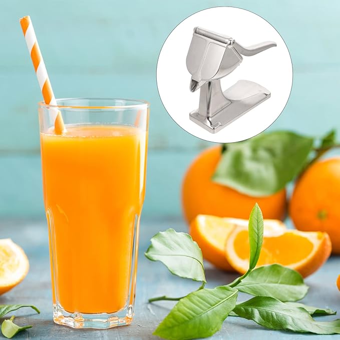 Hand Press Fruit Juicer Portable Juicer Machine Cold Press Orange Lemon Squeezer Safe Sturdy Aluminum Alloy