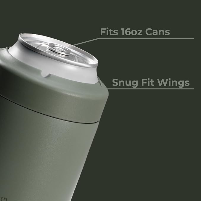HydroJug Tall Can Cooler 16 oz, Stainless Steel Can Holder, Courtyard