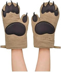 Genuine Fred Bear Hands Oven Mitts – Heat-Resistant Silicone and Cotton Gloves, Fun Gift for Bakers, Animal Lovers, White Elephant or Housewarming