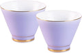 KAMMAK Ceramic Teacups - 150ml/5oz Coffee Cup - Set of 2 Hand-Painted Ceramic Cups - Small Vintage Mate Cup - Cute Mugs for Women - Ideal for Birthday, Afternoon Tea & Housewarming Gifts
