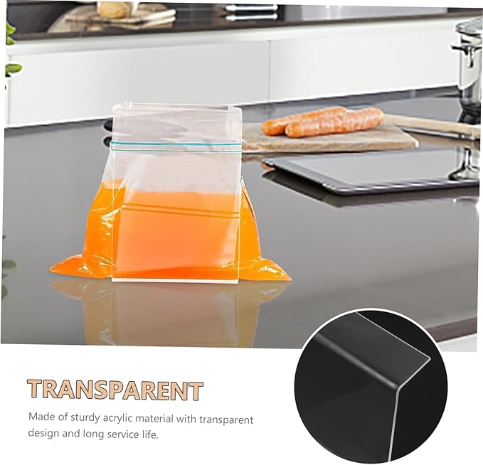 Bag Holder Stand for Meal Prep Space-saving Freezer Bag Support for Easy Filling Stable Storage for Food Preparation and Leftovers