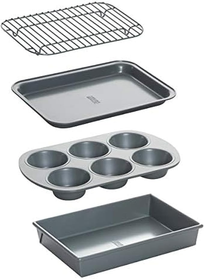 Chicago Metallic Professional 4-Piece Non-Stick Toaster Oven Set