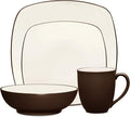 Noritake Colorwave Chocolate 4-Piece Square Place Setting, Service for 1