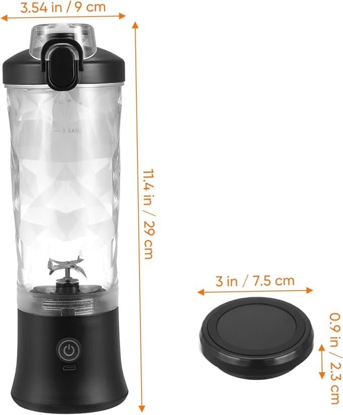 ULTECHNOVO Juicer Compact Fruit Mixer with Flap Top Design for Quick Juicing for Travel Gym Office and Home Use Lightweight and Easy to Operate