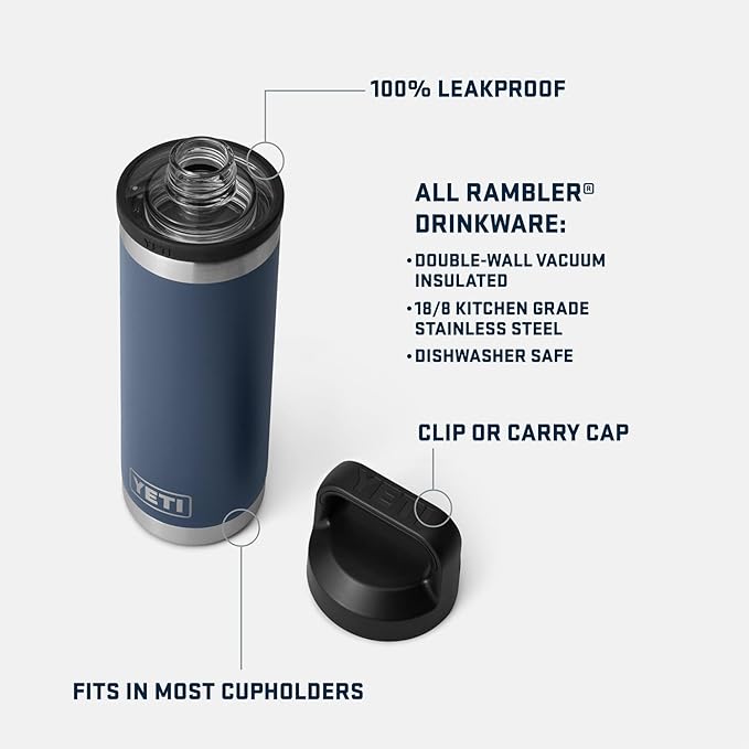 YETI Rambler 18 oz Bottle, Leakproof, Vacuum Insulated, Stainless Steel with Chug Cap, YETI x Howler