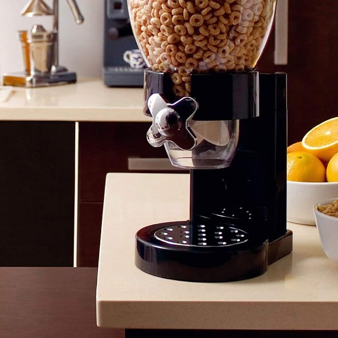 Triple Cereal Dispenser Food Canister, Dry Food Dispenser Control Storage Container, Great for Cornflakes, Candy, Nuts, Beans, Granola - Kitchen Storage Dispenser