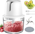 5-Cup Cordless Food Processor & Meat Grinder, USB-C Rechargeable - Perfect for Apartment, RV & Travel (Sliver)