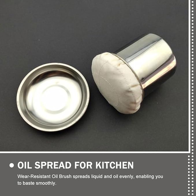MAGICLULU Stainless Steel Pancake Oil Wipes 2-Pack Kitchen Cooking Grease Applicator for Crepes Griddles and Fried Eggs