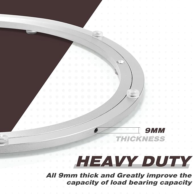 JaGely 2 Pack 14 Inch Lazy Susan Hardware Aluminum Alloy Turntable Rotating Hardware Heavy Duty Lazy Susan Bearing Ring Mechanism for Kitchen Dinning Table