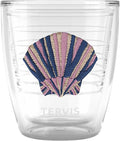 Tervis Beachcomber Collection Scallop Shell Made in USA Double Walled Insulated Tumbler Travel Cup Keeps Drinks Cold & Hot, 12oz, Scallop Shell
