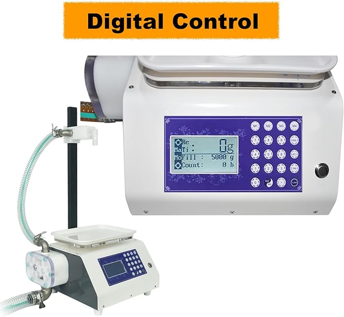 Honey Filling Machine, Automatic Quantitative Viscous Liquid Filing Machine, 100-5000g Bottle Filling Machine, Digital Control Quick Filler for Ketchup Syrup Paste Lotion Filling