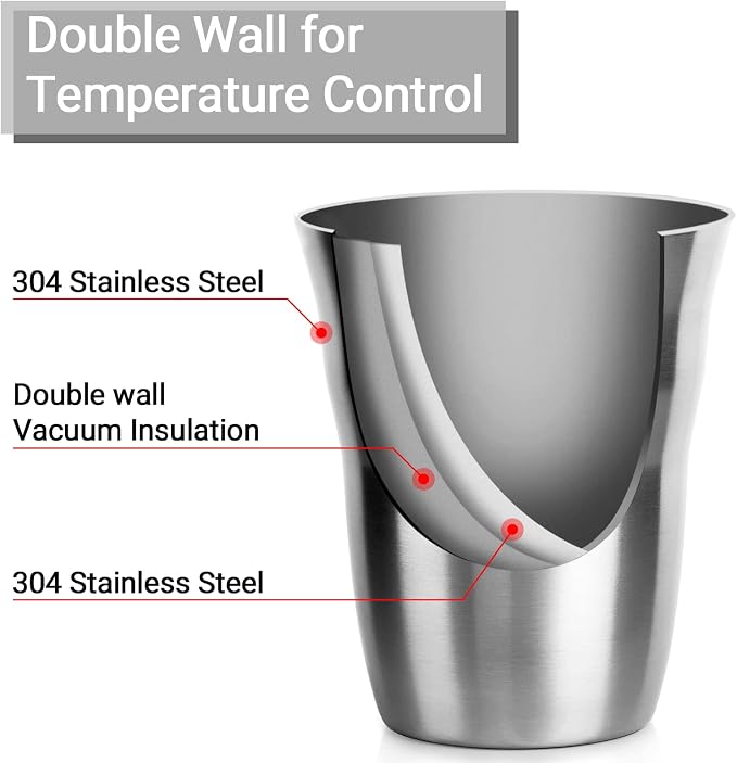 Beasea Metal Cups 8 oz Set of 4, Stainless Steel Cup 8 oz Double Wall Stackable Small Mini Glasses Insulated Drinking Tumblers for Home Restaurant Office Camping Party