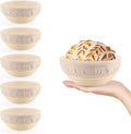 6 Pack 5 Inch Mini Banneton Bread Proofing Basket, Mini Sourdough Baking Supplies, Small Banneton Proofing Baskets for Artisan Bread Baking and Dough Rising