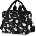 Skull Gothic Insulated Lunch Bag Reusable Lunch Tote Bag Cooler Bag for Women Men Adult Lunch Box with Adjustable Shoulder Strap Leakproof Lunch Bag for Work School Picnic Camping