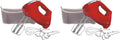 Hamilton Beach 6-Speed Electric Hand Mixer with Whisk,Traditional Beaters,Dough Hooks,Snap-On Storage Case,275 Watts,Red,(Pack of 2)