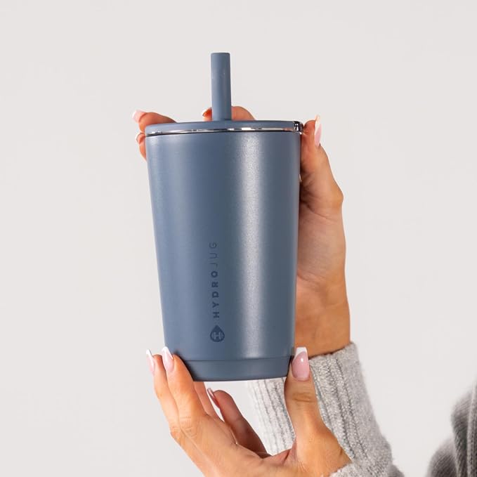 HydroJug Everyday Tumbler 14 oz, Ceramic-Lined Straw Cup, Cascade