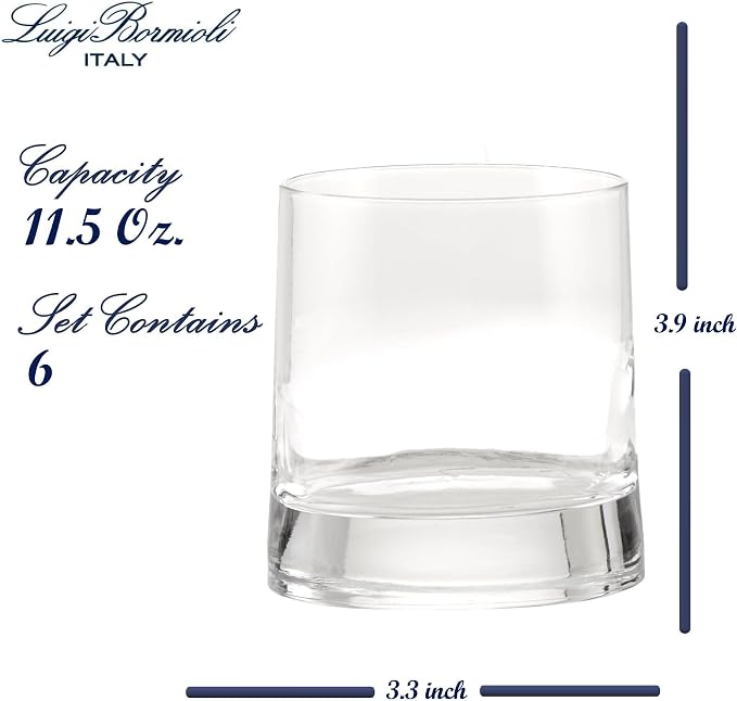 Luigi Bormioli Veronese Double Old-Fashioned Glasses - Clear, Set of 6
