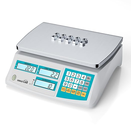 Counting Scale 30kg/66lb x 0.1g Industrial High Precision Scale with Battery for Small Parts, Coins, Pieces, Jewelry, Tickets(lb/oz/g/kg)
