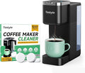 Tastyle Single Serve Coffee Maker with 30 Descaler Cleaner Tablets, Iced and Hot Coffee Machine for K Cup & Grounds, Compact Design, 40oz Removable Water Reservoir