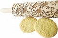 ROYAL Rolling pin Wooden engraved rolling pin with classic flowers Embossed cookies Pottery Birthday gift for mother friend bridal shower