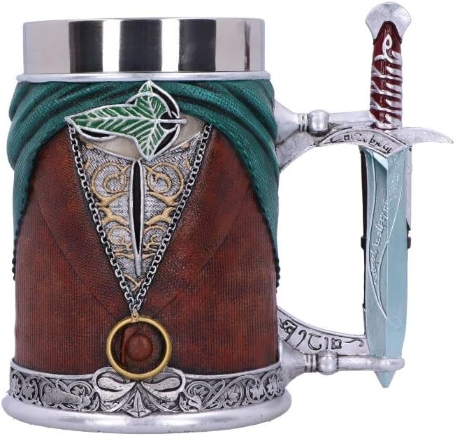 Nemesis Now Lord of the Rings Tankard, Hand-Painted Resin Mug, Officially Licensed Collectible, 15.5cm - Frodo