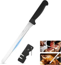 Carving Knife & Slicing Knife - Professional Sharp High Carbon Stainless Steel Blade, Ergonomic Plastic Handle - For Roasts, Turkey, Sashimi, Ham & Meat (S)