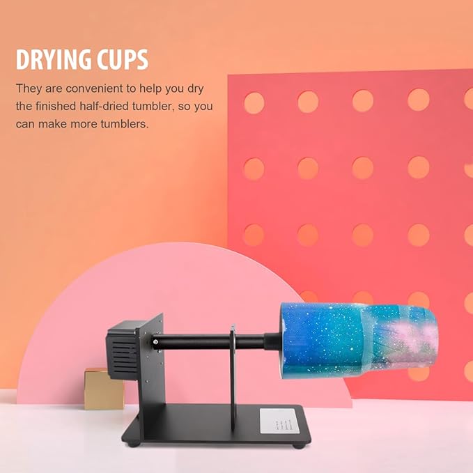 EXCEART Cup Turner Stand | Tumbler Drying Rack Stand with Spring Fixture | Cup Turner Accessories for DIY 10-40Oz Tumbler