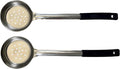 6 Ounce Slotted Stainless Steel Portion Control Ladle Spoon for Measuring and Serving; Commercial Grade Serving Scoops [Pack of 12]
