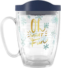 Tervis EttaVee Oh What Fun Christmas Holiday Made in USA Double Walled Insulated Tumbler Travel Cup Keeps Drinks Cold & Hot, 16oz Mug, Oh What Fun