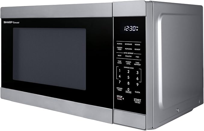 Sharp SMC1162KS 1.1 cu. ft. 1000W Stainless Steel Countertop Microwave Oven