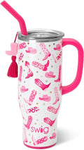 Swig Life 30oz Mega Mug, 30 oz Tumbler with Handle and Straw, Cup Holder Friendly, Dishwasher Safe, Extra Large Insulated Tumbler, Stainless Steel Water Bottle (Let's Go Girls)