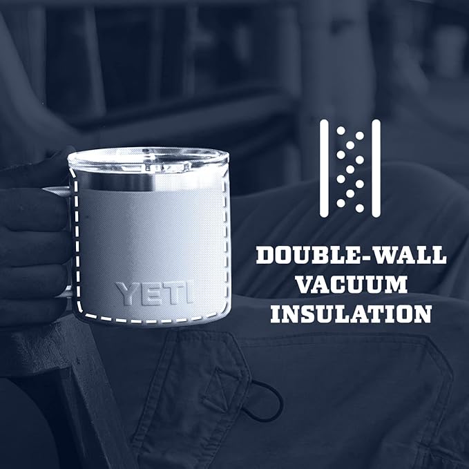 YETI Rambler 14 oz Mug, Vacuum Insulated, Stainless Steel with MagSlider Lid, Stainless | Vacuum Insulated, MagSlider Lid, Stainless