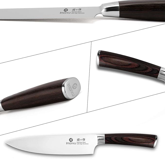 imarku Japanese Chef Knife - Sharp Kitchen Knife 8 Inch Chef's Knives HC Steel Paring Knife, Unique Gifts for Men and Women, Gifts for Mom or Dad, Kitchen Gadgets with Gift Box, Gyutou Knives