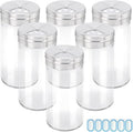 Segarty Spice Jars with Shaker Lids, 6 Pack 4 oz Glass Spice Bottles with Stainless Steel Lid, Glass Empty Seasoning Containers with Adjustable Pour Holes Spice Powder Storage Bottle Pepper Shakers