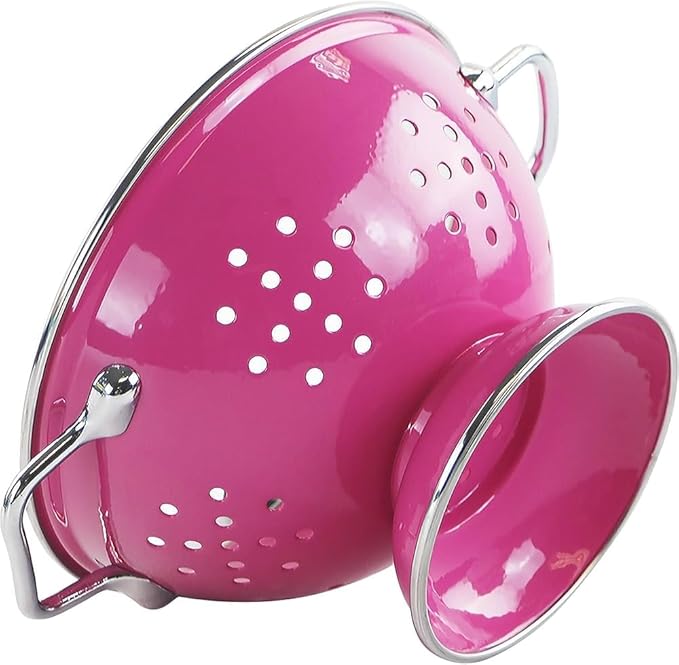 Calypso Basics by Reston Lloyd Powder Coated Enameled Colander, 1 Quart, Magenta