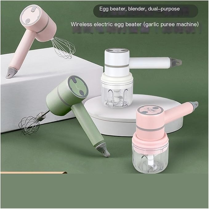 Rechargeable wireless egg beater electric milk frother household whipper mixing handheld small baking(Beautifulwhitehd03)