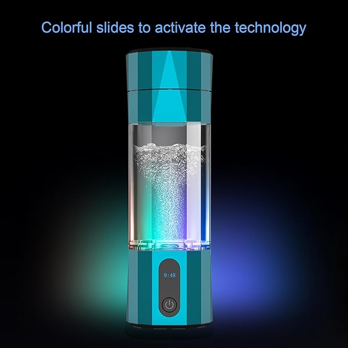 Hydrogen Water Ionizer Machine 208ml Portable Generator 6000-8000 PPB PEM Technology Glass Health Cup Silver