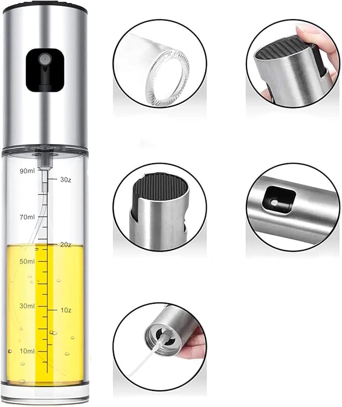 Oil Spray Bottle, 4pcs 100ml s Oil Sprayer Bottle For Cooking,Mister Vinegar Bottles For Kitchen/Salad/Barbecue,for Salad Making, Baking