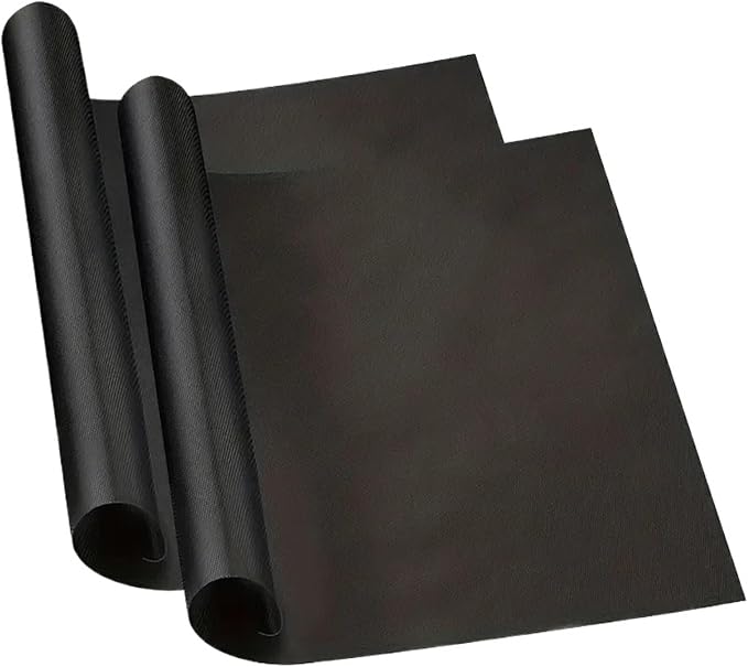 1/2pcs Oven Bottom Liners, Non-stick Reusable, Suitable For Electric Ovens, Gas, Toasters, Grills(Black-2pcs)