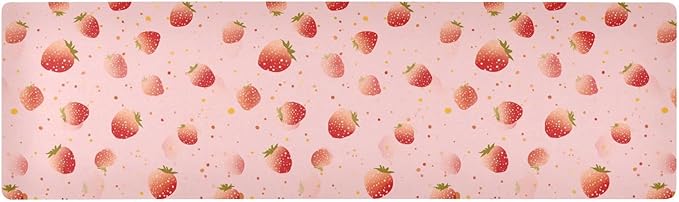 Red Dots Strawberry Trivet Table Runner Heat Resistant 230F for Hot Dishes Pots Plates Kitchen Dining Table Protector Decorative 39.37 X 11.8 Inch
