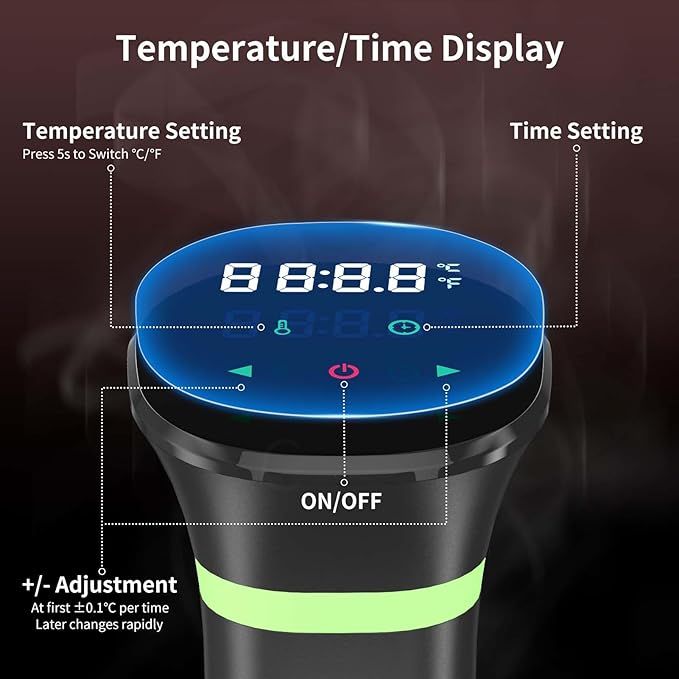 Sous Vide Cooker Kit, Includes 1000W Sous Vide Machine and 11.65QT Sous Vide Container with Double-Door Design, with Temperature and Time Digital Display Control