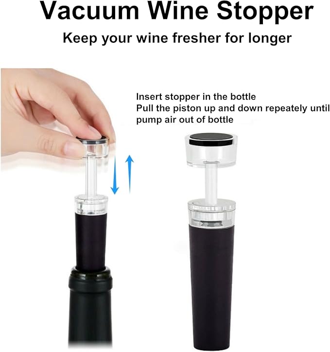 Yomety Electric Wine Opener With Base, Rechargeable Bottle Opener With 2-in-1 Aerator & Pourer, Foil Cutter, 2 Stoppers - Accessories Gifts for Wine Lovers