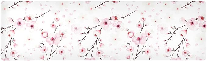 Flower Trivet Table Runner 40 Inches Long Cherry Blossom Branche Heat Resistant Hot Pad Multi Purpose Mat for for Hot Pots Pans Kitchen Countertops