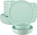 Elama Duncan 18 Piece Porcelain Dinnerware/Tableware Set, Service for 6 (Mint)